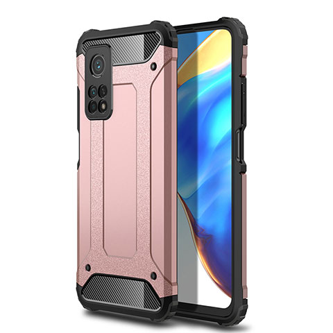 Coque Contour Silicone et Plastique Housse Etui Mat WL1 pour Xiaomi Mi 10T Pro 5G Or Rose