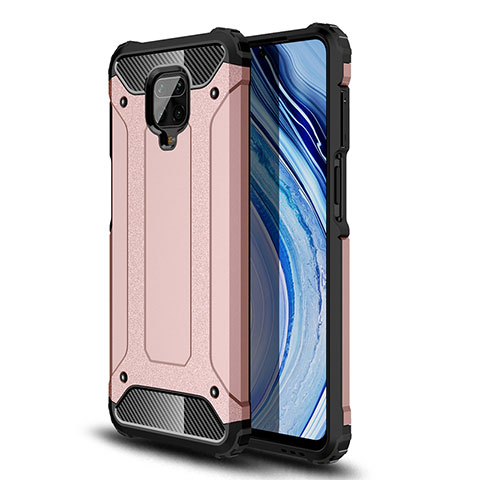 Coque Contour Silicone et Plastique Housse Etui Mat WL1 pour Xiaomi Poco M2 Pro Or Rose