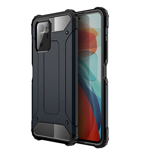 Coque Contour Silicone et Plastique Housse Etui Mat WL1 pour Xiaomi Poco X3 GT 5G Bleu Royal