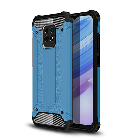 Coque Contour Silicone et Plastique Housse Etui Mat WL1 pour Xiaomi Redmi 10X 5G Bleu