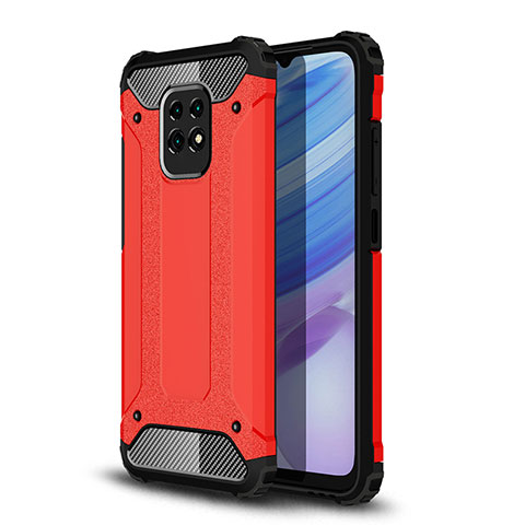 Coque Contour Silicone et Plastique Housse Etui Mat WL1 pour Xiaomi Redmi 10X 5G Rouge