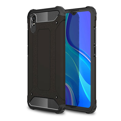 Coque Contour Silicone et Plastique Housse Etui Mat WL1 pour Xiaomi Redmi 9i Noir