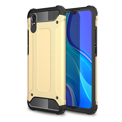 Coque Contour Silicone et Plastique Housse Etui Mat WL1 pour Xiaomi Redmi 9i Or