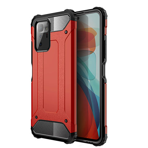 Coque Contour Silicone et Plastique Housse Etui Mat WL1 pour Xiaomi Redmi Note 10 Pro 5G Rouge