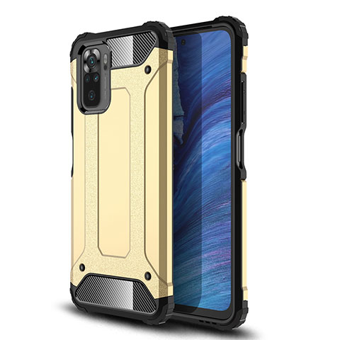 Coque Contour Silicone et Plastique Housse Etui Mat WL1 pour Xiaomi Redmi Note 11 SE India 4G Or