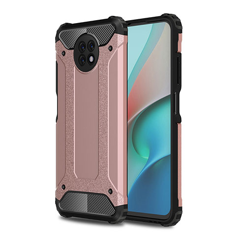 Coque Contour Silicone et Plastique Housse Etui Mat WL1 pour Xiaomi Redmi Note 9 5G Or Rose