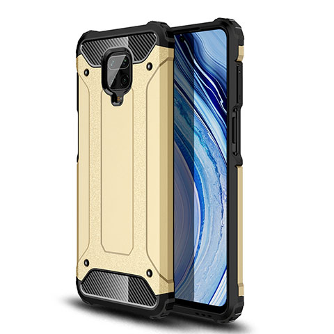 Coque Contour Silicone et Plastique Housse Etui Mat WL1 pour Xiaomi Redmi Note 9 Pro Max Or