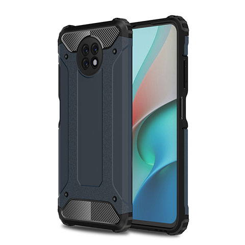 Coque Contour Silicone et Plastique Housse Etui Mat WL1 pour Xiaomi Redmi Note 9T 5G Bleu Royal