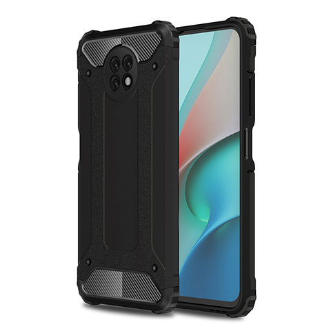 Coque Contour Silicone et Plastique Housse Etui Mat WL1 pour Xiaomi Redmi Note 9T 5G Noir