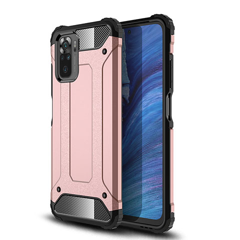 Coque Contour Silicone et Plastique Housse Etui Mat WL2 pour Xiaomi Poco M5S Or Rose