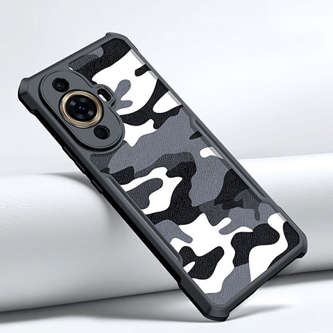 Coque Contour Silicone et Plastique Housse Etui Mat XD1 pour Huawei Nova 11 Noir