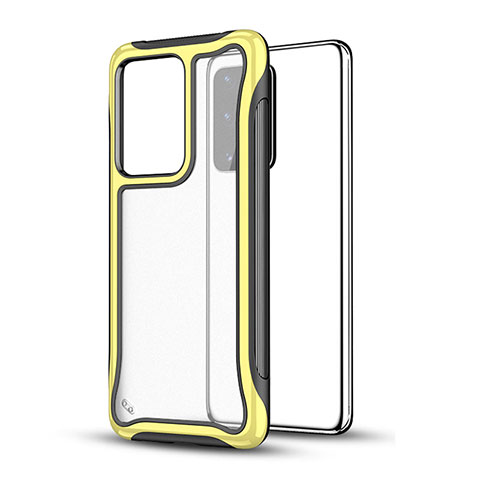 Coque Contour Silicone et Plastique Housse Etui Mat YF1 pour Samsung Galaxy S20 Plus 5G Jaune