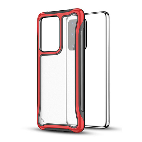 Coque Contour Silicone et Plastique Housse Etui Mat YF1 pour Samsung Galaxy S20 Plus 5G Rouge