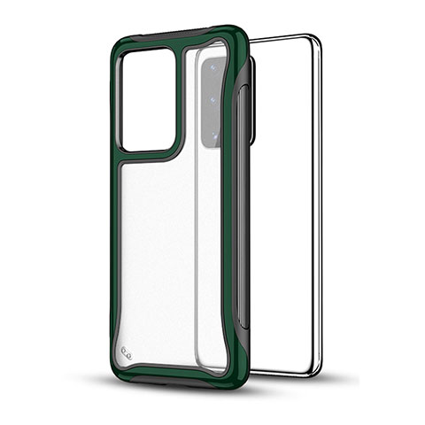 Coque Contour Silicone et Plastique Housse Etui Mat YF1 pour Samsung Galaxy S20 Plus Vert Nuit