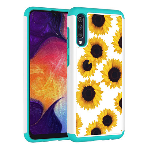 Coque Contour Silicone et Plastique Housse Etui Protection Integrale 360 Degres JX1 pour Samsung Galaxy A50 Jaune