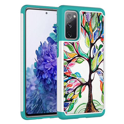 Coque Contour Silicone et Plastique Housse Etui Protection Integrale 360 Degres JX1 pour Samsung Galaxy S20 Lite 5G Vert