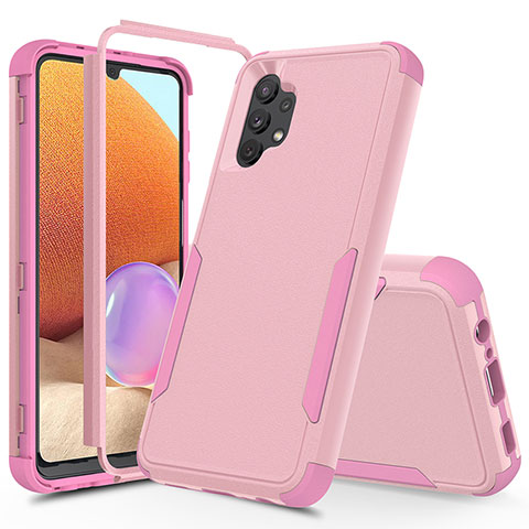 Coque Contour Silicone et Plastique Housse Etui Protection Integrale 360 Degres MQ1 pour Samsung Galaxy A32 4G Or Rose