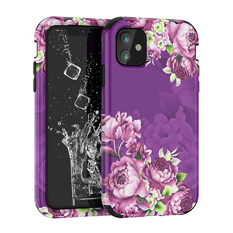 Coque Contour Silicone et Plastique Housse Etui Protection Integrale 360 Degres pour Apple iPhone 11 Violet