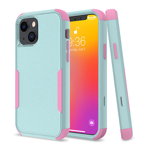 Coque Contour Silicone et Plastique Housse Etui Protection Integrale 360 Degres pour Apple iPhone 13 Mini Pastel Vert