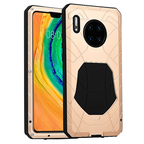 Coque Contour Silicone et Plastique Housse Etui Protection Integrale 360 Degres R01 pour Huawei Mate 30 Pro 5G Or