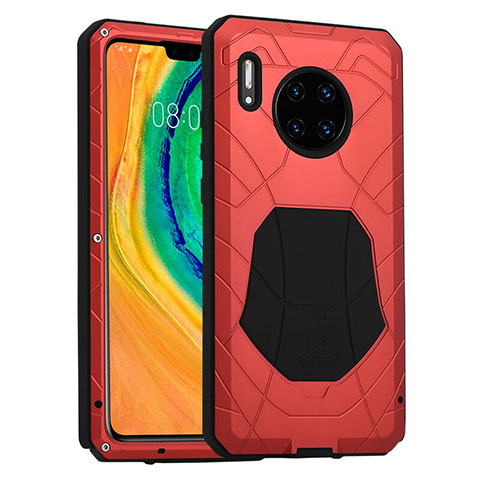 Coque Contour Silicone et Plastique Housse Etui Protection Integrale 360 Degres R01 pour Huawei Mate 30 Pro 5G Rouge