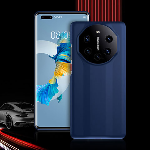 Coque Contour Silicone et Plastique Housse Etui Protection Integrale 360 Degres R01 pour Huawei Mate 40 Pro+ Plus Bleu