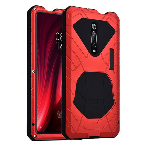 Coque Contour Silicone et Plastique Housse Etui Protection Integrale 360 Degres R01 pour Xiaomi Mi 9T Rouge