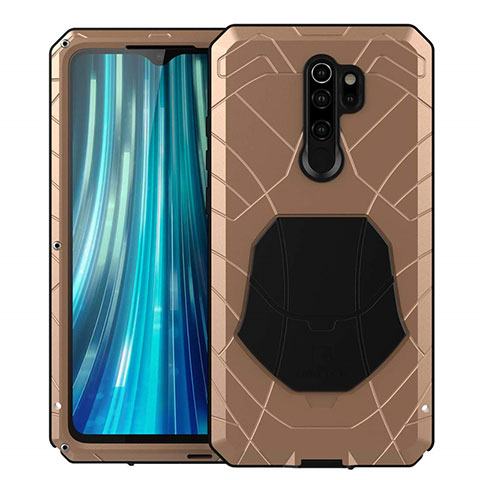 Coque Contour Silicone et Plastique Housse Etui Protection Integrale 360 Degres R02 pour Xiaomi Redmi Note 8 Pro Or