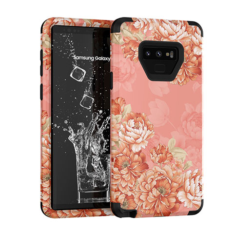 Coque Contour Silicone et Plastique Housse Etui Protection Integrale 360 Degres U01 pour Samsung Galaxy Note 9 Or Rose