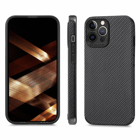 Coque Contour Silicone et Plastique Housse Etui Protection Integrale 360 Degres U04 pour Apple iPhone 16 Pro Max Noir