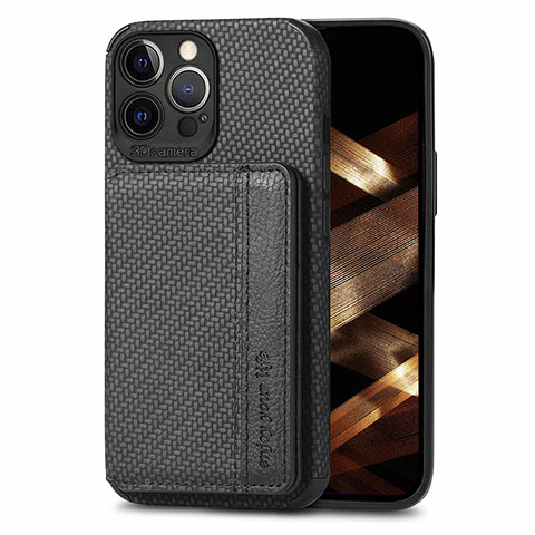 Coque Contour Silicone et Plastique Housse Etui Protection Integrale 360 Degres U05 pour Apple iPhone 14 Pro Max Noir