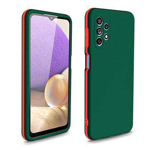 Coque Contour Silicone et Plastique Housse Etui Protection Integrale 360 Degres WL1 pour Samsung Galaxy A32 5G Vert