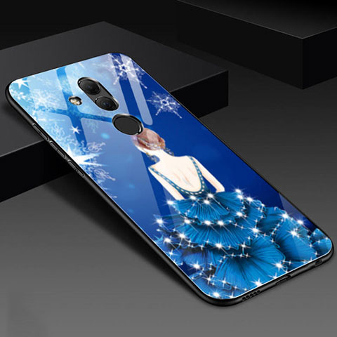 Coque Contour Silicone et Vitre Fleurs Miroir Etui Housse H02 pour Huawei Mate 20 Lite Mixte