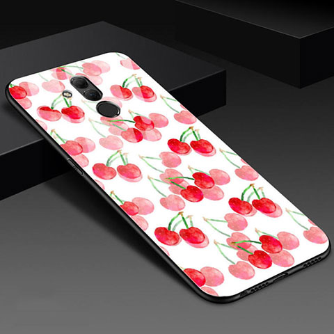 Coque Contour Silicone et Vitre Fleurs Miroir Etui Housse H02 pour Huawei Mate 20 Lite Rose