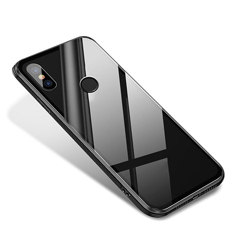 Coque Contour Silicone et Vitre Miroir Housse Etui pour Xiaomi Mi 8 SE Noir