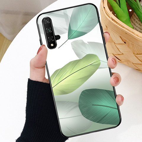 Coque Contour Silicone et Vitre Motif Fantaisie Miroir Etui Housse D01 pour Huawei Honor 20 Vert