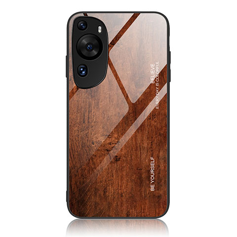 Coque Contour Silicone et Vitre Motif Fantaisie Miroir Etui Housse JM1 pour Huawei P60 Art Bronze