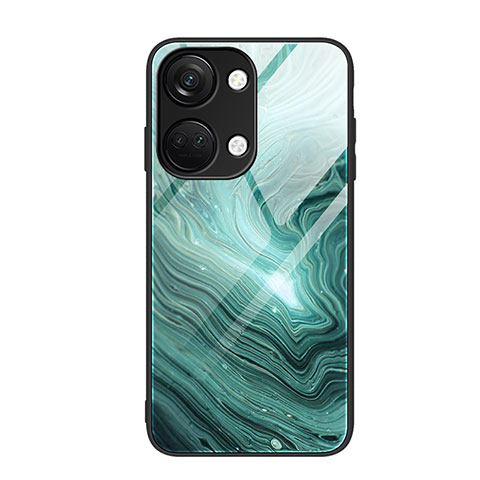 Coque Contour Silicone et Vitre Motif Fantaisie Miroir Etui Housse JM1 pour OnePlus Nord 3 5G Vert