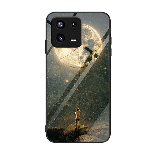 Coque Contour Silicone et Vitre Motif Fantaisie Miroir Etui Housse JM1 pour Xiaomi Mi 13 5G Gris