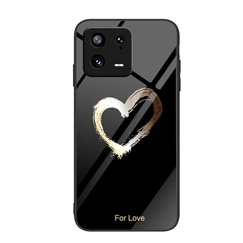 Coque Contour Silicone et Vitre Motif Fantaisie Miroir Etui Housse JM1 pour Xiaomi Mi 13 5G Noir