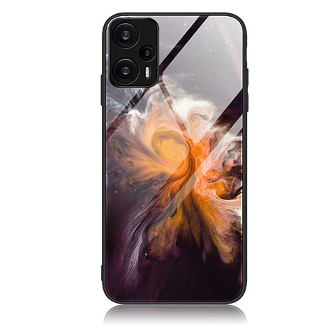 Coque Contour Silicone et Vitre Motif Fantaisie Miroir Etui Housse JM1 pour Xiaomi Poco F5 5G Marron