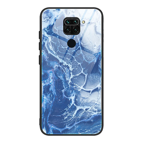 Coque Contour Silicone et Vitre Motif Fantaisie Miroir Etui Housse JM1 pour Xiaomi Redmi 10X 4G Bleu Royal