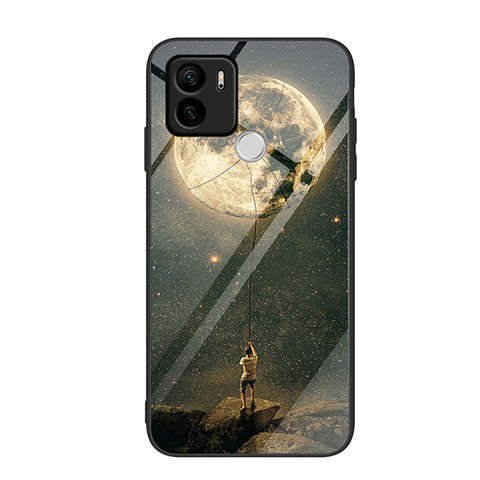 Coque Contour Silicone et Vitre Motif Fantaisie Miroir Etui Housse JM1 pour Xiaomi Redmi A1 Plus Gris