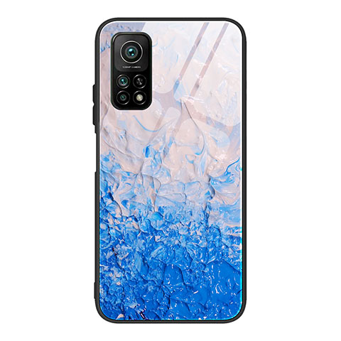 Coque Contour Silicone et Vitre Motif Fantaisie Miroir Etui Housse JM1 pour Xiaomi Redmi K30S 5G Bleu