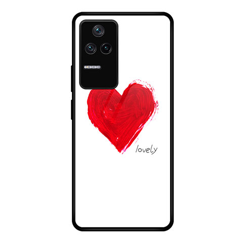 Coque Contour Silicone et Vitre Motif Fantaisie Miroir Etui Housse JM1 pour Xiaomi Redmi K40S 5G Rouge