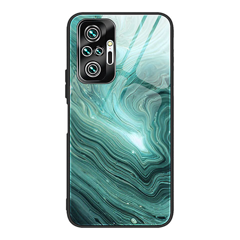 Coque Contour Silicone et Vitre Motif Fantaisie Miroir Etui Housse JM1 pour Xiaomi Redmi Note 10 Pro 4G Vert