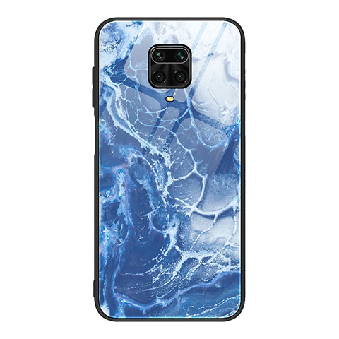 Coque Contour Silicone et Vitre Motif Fantaisie Miroir Etui Housse JM1 pour Xiaomi Redmi Note 9S Bleu Royal