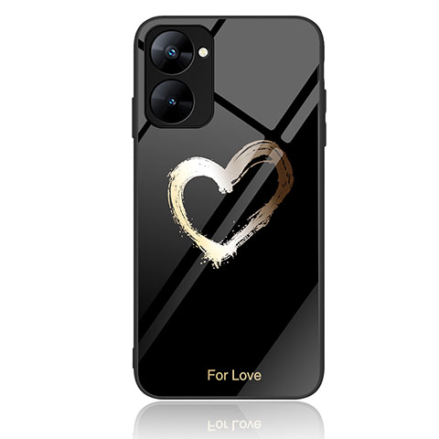 Coque Contour Silicone et Vitre Motif Fantaisie Miroir Etui Housse JM2 pour Realme 10S 5G Noir