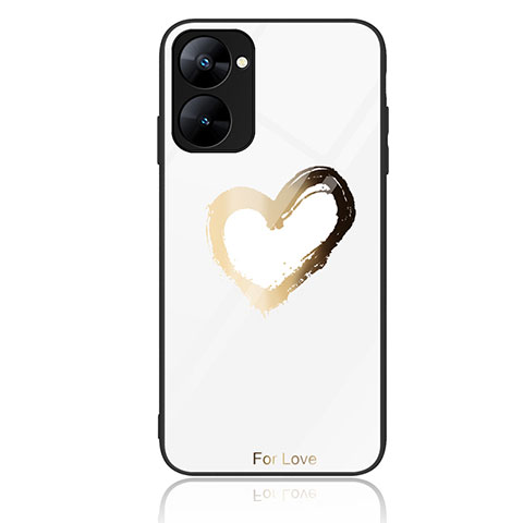 Coque Contour Silicone et Vitre Motif Fantaisie Miroir Etui Housse JM2 pour Realme Q5x 5G Or