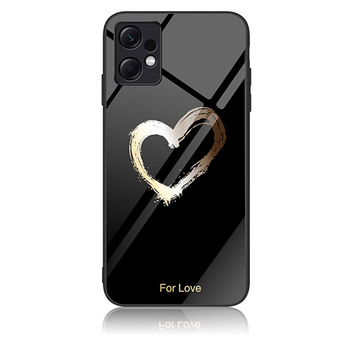 Coque Contour Silicone et Vitre Motif Fantaisie Miroir Etui Housse JM2 pour Xiaomi Redmi Note 12 4G Noir